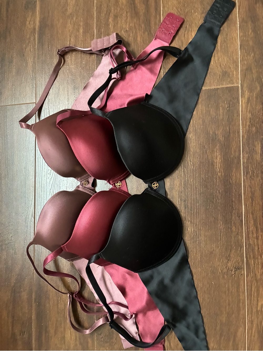 Women’s Smooth Push-Up Bra - Black, Brown, and Burgundy